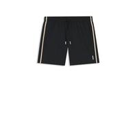 BOSS Bañador para Hombre Iconic con Rayas y Logotipo Negro 001 XL, Negro1, XL