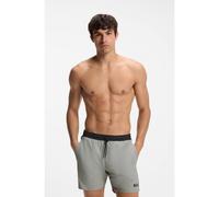 BOSS Bañador tipo shorts con logo y ribetes en contraste - StyleStarfish, 50514429 Gris claro XXL