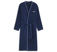 BOSS Batín de algodón con logo bordado - StyleEDGE Galaxy Man bathrobe L, KIM-EDGE Azul oscuro M