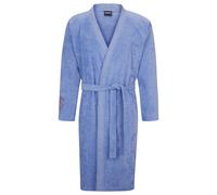 BOSS Batín de terciopelo de algodón con detalles bordados - StyleASHLEIGH PEIG L, KIM-ASHLEIGH Azul S