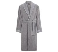 BOSS Batín de terciopelo de algodón gris con logo bordado - StyleLORD GreyNH PEIG L, KIM-1013479 Gris L