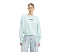 Boss Black - 50540263 Sudadera de algodón con aplicación de logo - Sweatshirts & Hoodies - Mujer - Azul - M -