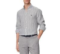 BOSS Camisa de lino H-LIAM azul oscuro | XL