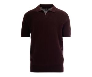 Boss Black- Polo de punto estructurado H-Natalo- Tops- Hombre- Marrón- L- Polo de punto estructurado H-Natalo