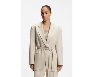 BOSS Blazer oversize fit con cinturón - StyleC_Jalara, 50553592 Beige claro 36