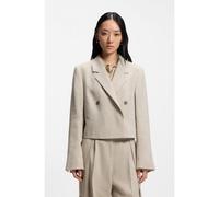 BOSS Blazer oversize fit de lino con diseño en espiga - StyleJojeka1, 50560970 Beige claro 42
