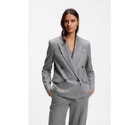 BOSS Blazer regular fit cruzado en franela jaspeada - StyleJaleto13, 50569388 Gris 46