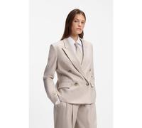 BOSS Blazer regular fit cruzado en franela jaspeada - StyleJaleto13, 50569388 Natural 34