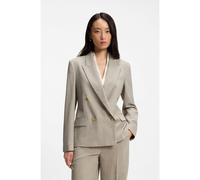 BOSS Blazer regular fit de lana virgen jaspeada - StyleJaleto9, 50543302 Beige claro 36