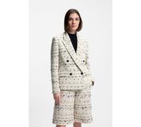 BOSS Blazer regular fit en tweed de algodón a rayas - StyleJaleto9, 50553674 Beige estampado 34