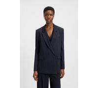 BOSS Blazer relaxed fit con raya diplomática y cierre oculto - StyleJanka-DB2, 50548492 Azul oscuro 38