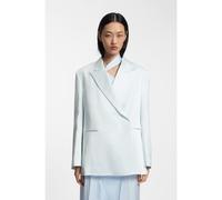 BOSS Blazer relaxed fit de satén con cierre oculto - StyleJaphea, 50558312 Celeste 46