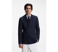 BOSS Blazer slim fit con cierre cruzado en algodón estampado - StyleC-Hanry-J-DB-263, 50567551 Azul oscuro 46