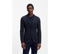 BOSS Blazer slim fit de algodón con diseño príncipe de Gales - StyleC-Hanry-J-252, 50556822 Azul estampado 46