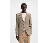 BOSS Blazer slim fit de lana virgen a cuadros - StyleL-Heston-241, 50546562 Marrón estampado 44