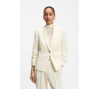 BOSS Blazer slim fit en crepé japonés con mangas fruncidas - StyleJia16, 50564478 Amarillo claro 46