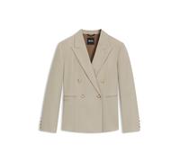 BOSS Blazer slim fit en sarga de lana virgen - StyleJiamia, 50543280 Beige claro 32