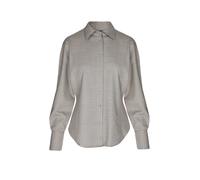 BOSS Blusa slim fit de franela de lana y lino - StyleBannel, 50568064 Marrón claro 44