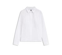 BOSS Blusa slim fit de mezcla de algodón con cremallera lateral - StyleBashinah, 50571060 Blanco 38