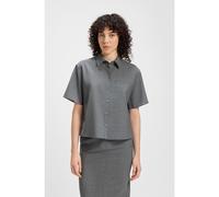 BOSS Blusa corta en lana virgen jaspeada - StyleBulera, 50541991 Gris 40