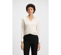 BOSS Blusa cruzada en seda elástica - StyleBelidana, 50537637 Blanco 32