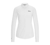 BOSS Blusa de equitación slim fit para exhibiciones en diferentes materiales - StyleEMMA SHOW BLOUSE WHITE, B1W0401 Blanco L