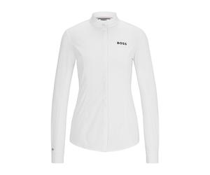 BOSS Blusa de equitación slim fit para exhibiciones en diferentes materiales - StyleEMMA SHOW BLOUSE WHITE, B1W0401 Blanco XXS