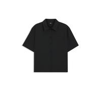BOSS Blusa de manga corta regular fit en lana - StyleBulera, 50546614 Negro 40