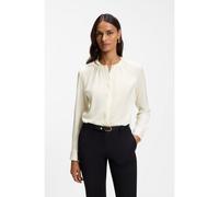 BOSS Blusa en seda elástica con frunces - StyleBanorah, 50571073 Natural 34