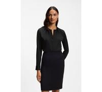 BOSS Blusa en seda elástica con frunces - StyleBanorah, 50571073 Negro 34