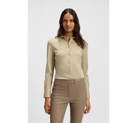 BOSS Blusa extra slim fit en punto de algodón - StyleBronta_Tuesday, 50543691 Beige claro 38
