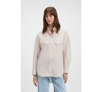 BOSS Blusa oversize fit de algodón a rayas - StyleC_Bostaffa_1, 50543554 Beige claro 34