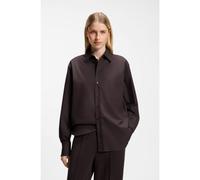 BOSS Blusa oversize fit de algodón - StyleSaturday_1, 50543800 Marrón oscuro 36