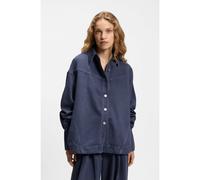 BOSS Blusa oversize fit en denim rígido azul ahumado - StyleC_OVERSHIRT 1.0, 50552520 Azul M