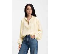 BOSS Blusa oversize fit en tejido ligero con detalles reunidos - StyleC_Bellis, 50568189 Amarillo claro 36