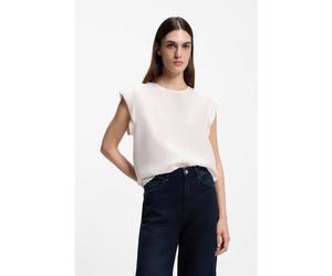 BOSS Blusa regular fit con cierre de ojo de cerradura en la espalda - StyleC_Irnette, 50543548 Natural 36