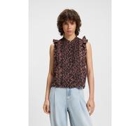 BOSS Blusa regular fit con pliegues en voile de algodón estampado - StyleC_Bantiana, 50540798 Fantasía 34