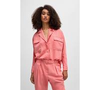 BOSS Blusa regular fit de lona suave con bolsillos en el pecho - StyleC_Bija, 50518815 Rosa claro 34
