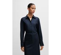 BOSS Blusa regular fit de sarga con efecto denim - StyleJalibea, 50518443 Azul oscuro 38