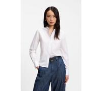 BOSS Blusa regular fit en popelín de algodón con tapeta oculta - StyleBertyna_Monday, 50543684 Blanco 34