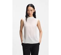 BOSS Blusa regular fit en seda lavada a la arena con lazo en el cuello - StyleBesei, 50553919 Natural 38