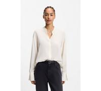 BOSS Blusa regular fit en seda lavada a la arena con puños ajustables - StyleBoplin1, 50554254 Natural 42