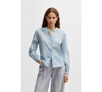 BOSS Blusa regular fit en voile de algodón con mangas anchas - StyleC_Berday_1, 50509827 Celeste 36