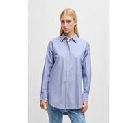BOSS Blusa relaxed fit a rayas en algodón y popelín - StyleC_Bostucci_6, 50531052 Azul 38