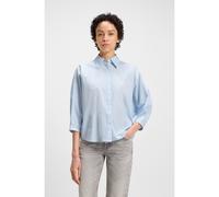 BOSS Blusa relaxed fit a rayas en popelín de algodón - StyleC_Belenta, 50543553 Celeste 40