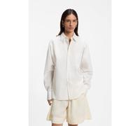 BOSS Blusa relaxed fit a rayas en popelín de algodón - StyleSaturday_1, 50566475 Amarillo claro 34