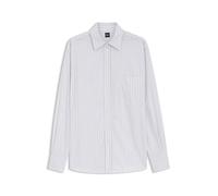 BOSS Blusa relaxed fit a rayas en popelín de algodón - StyleSaturday_1, 50566475 Blanco estampado 34