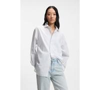 BOSS Blusa relaxed fit en lona de algodón a rayas - StyleSaturday_1, 50559872 Celeste 38