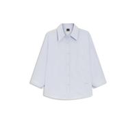 BOSS Blusa relaxed fit en popelín de algodón con manga kimono - StyleC_Belenta, 50553519 Celeste 42