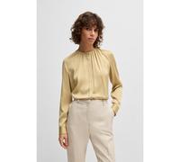 BOSS Blusa sin cuello regular fit en seda con elástico - StyleBanorah, 50538481 Beige claro 32A